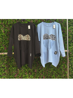 Camiseta Corazón Flecos