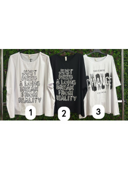 Camiseta Letras 158 Algodón