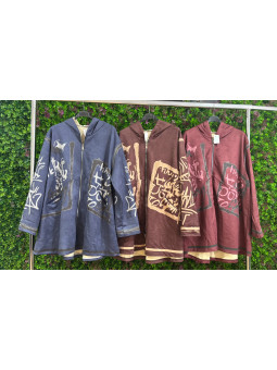 Chaqueta Letras Antelina